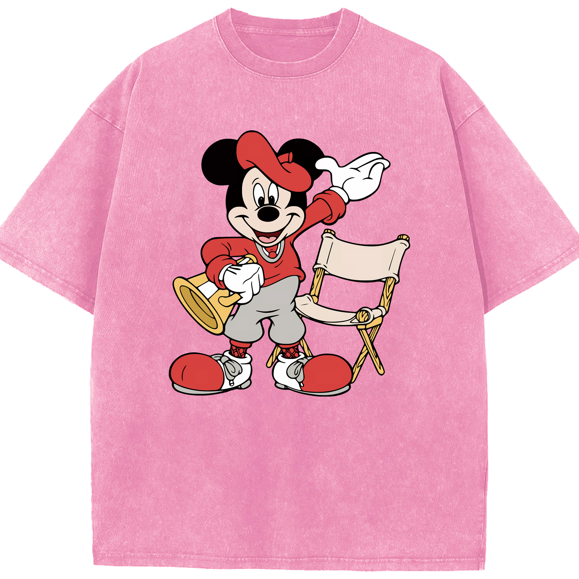 ミッキーマウス Mickey Mouse 綿100% ヴィンテージ風 半袖Tシャツ（フロントプリント）